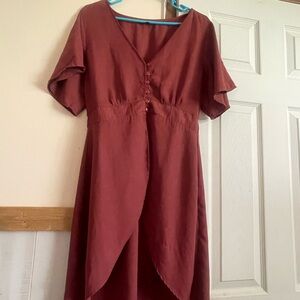 Elegant Burgundy Dress